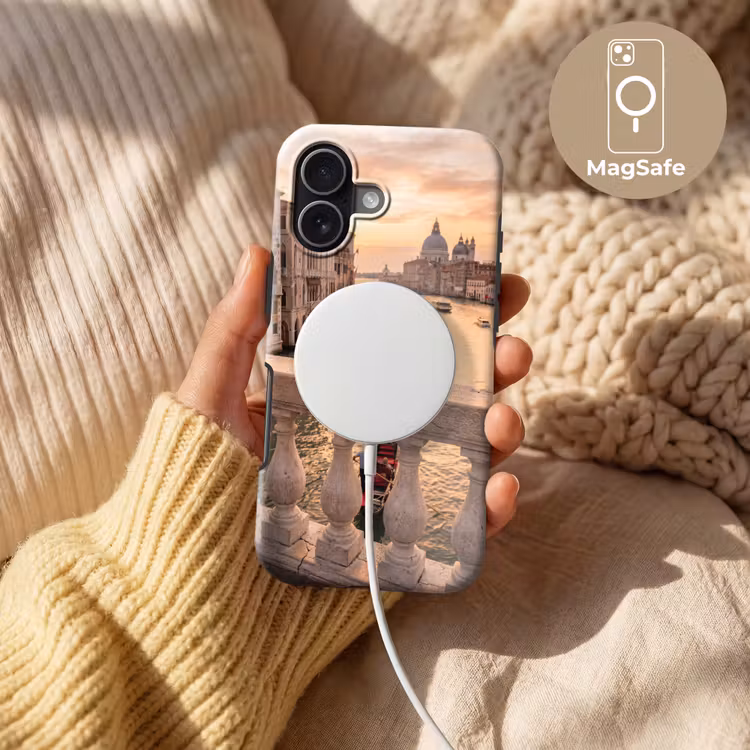 Stad - Venetië - Kanaal - Zonsopgang - Architectuur - Goud Toughcase MagSafe Apple iPhone 17 klein -USP_MagsafeV