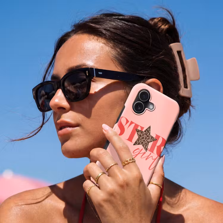 Star girl - Roze - Panter - Ster Toughcase MagSafe Apple iPhone 17 klein -Sfeer2V