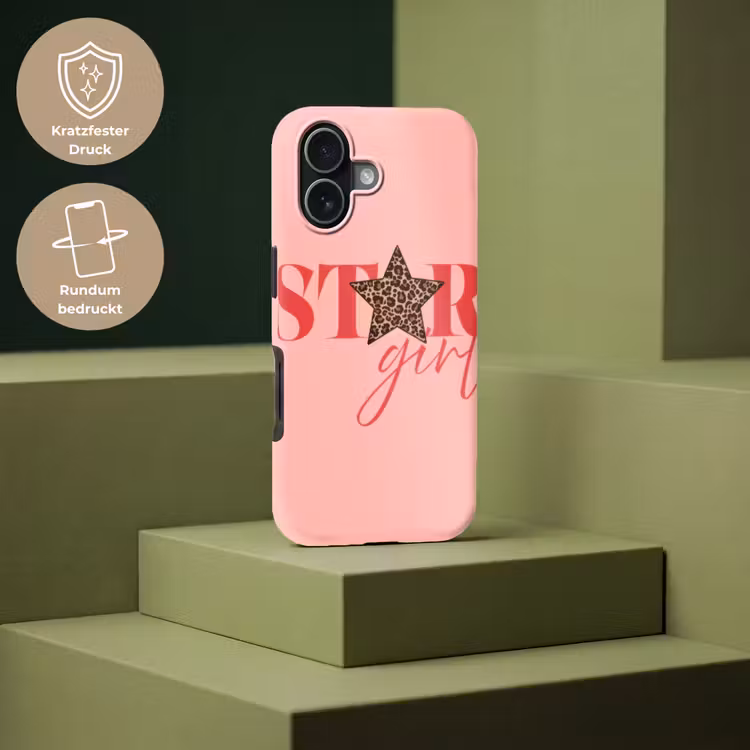 Star girl - Roze - Panter - Ster Toughcase MagSafe Apple iPhone 17 klein -USP_PrintM_DE