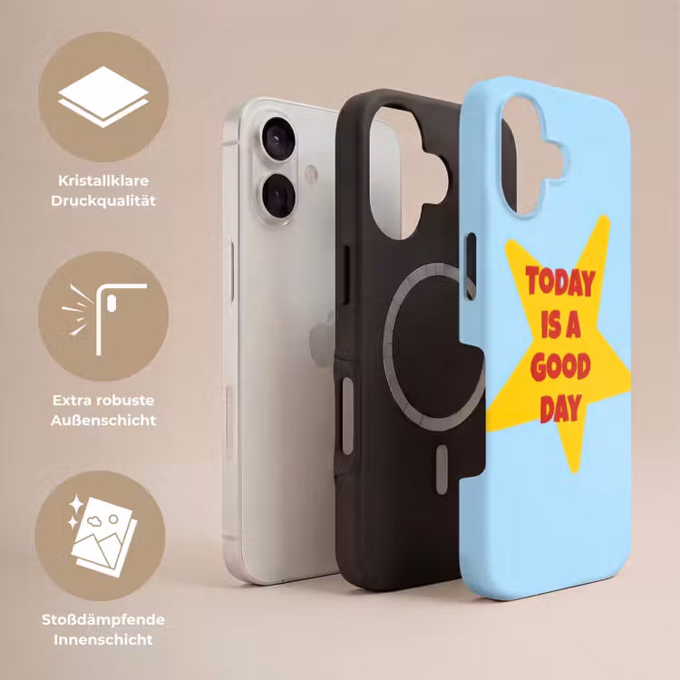 Ster - Today is a good day - Blauw Toughcase MagSafe Apple iPhone 17 klein -USP_Lagen_DE