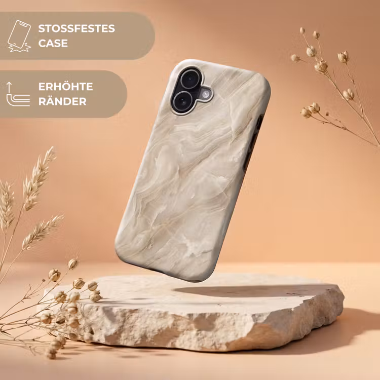 Steen - Golvend - Abstract - Beige Toughcase MagSafe Apple iPhone 17 klein -USP_RandenV_DE