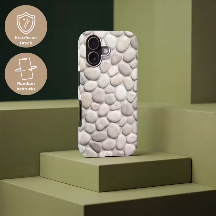 Steen - Kiezel - Natuur - Minimalistisch - Beige Toughcase MagSafe Apple iPhone 17 klein -USP_PrintM_DE
