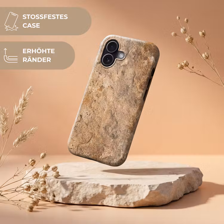 Steen - Natuur - Textuur - Abstract - Bruin Toughcase MagSafe Apple iPhone 17 klein -USP_RandenV_DE