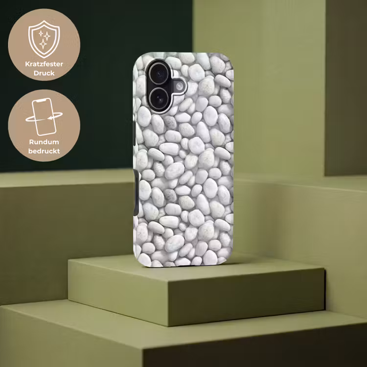 Steentjes - Grijs - Ovaal Toughcase MagSafe Apple iPhone 17 klein 1017 -USP_PrintM_DE