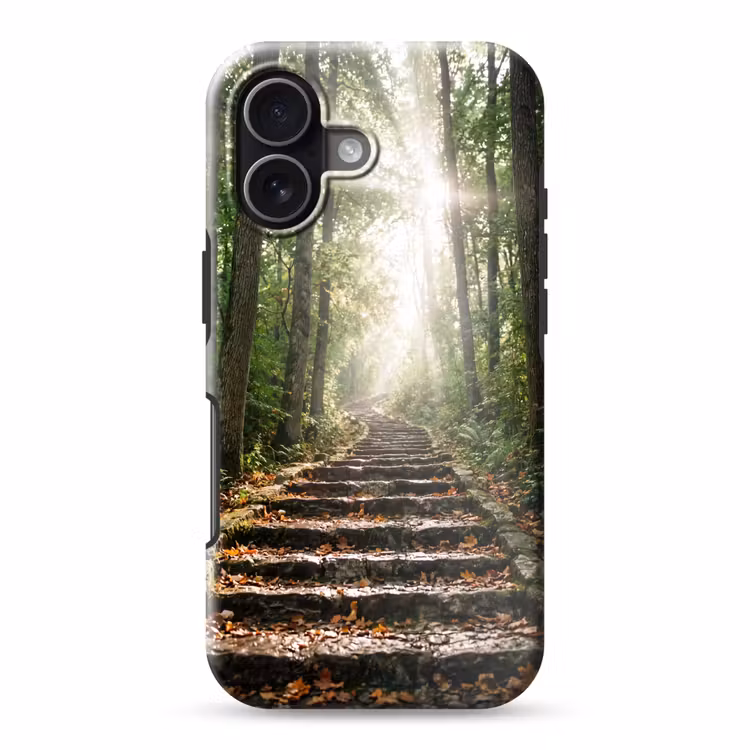 Stenen - Trap - Bos - Natuur Toughcase MagSafe Apple iPhone 17 klein -3d