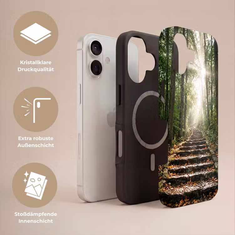 Stenen - Trap - Bos - Natuur Toughcase MagSafe Apple iPhone 17 klein -USP_Lagen_DE