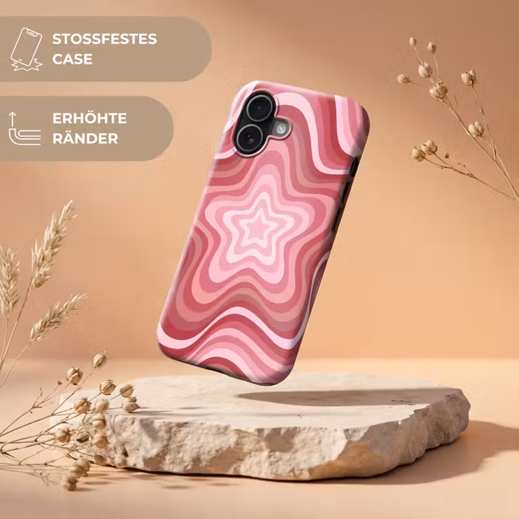 Ster - Golvend - Abstract - Roze Toughcase MagSafe Apple iPhone 17 klein -USP_RandenV_DE