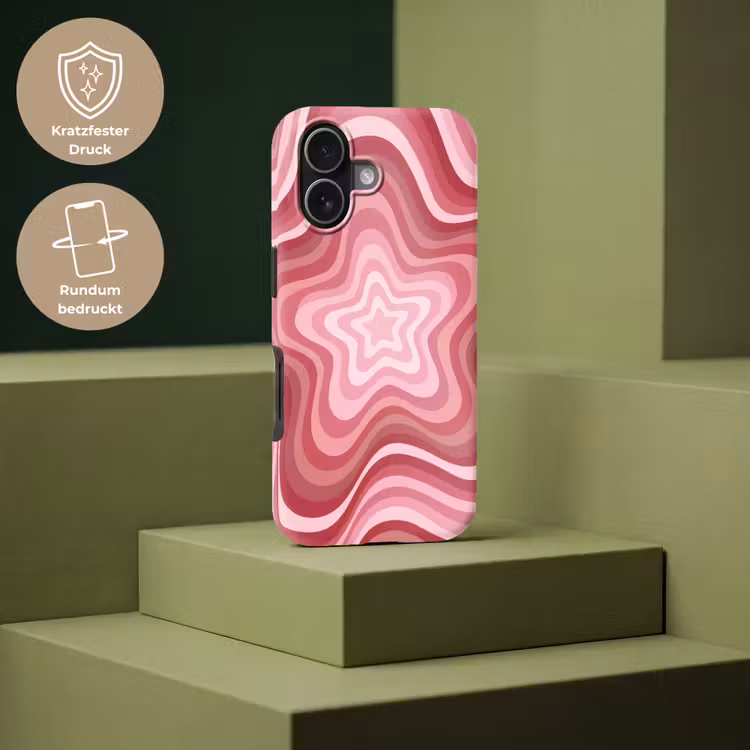 Ster - Golvend - Abstract - Roze Toughcase MagSafe Apple iPhone 17 klein -USP_PrintM_DE