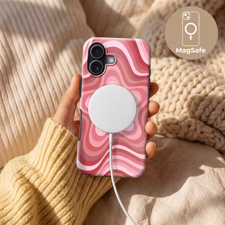 Ster - Golvend - Abstract - Roze Toughcase MagSafe Apple iPhone 17 klein -USP_MagsafeV