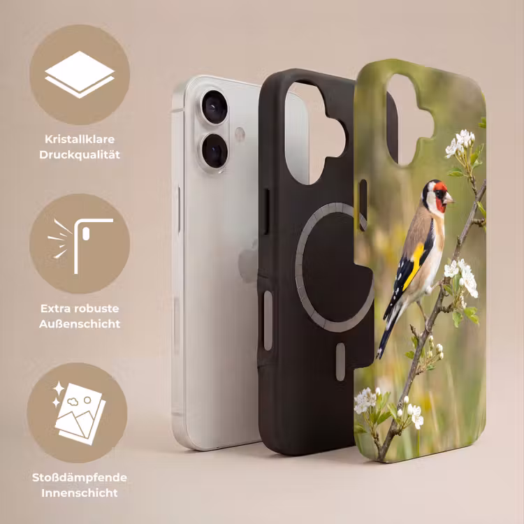 Putter - Bloesem - Lente - Natuur - Kleurrijk Toughcase MagSafe Apple iPhone 17 klein -USP_Lagen_DE