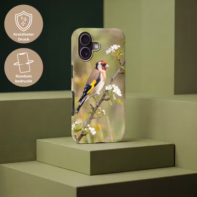 Putter - Bloesem - Lente - Natuur - Kleurrijk Toughcase MagSafe Apple iPhone 17 klein -USP_PrintM_DE