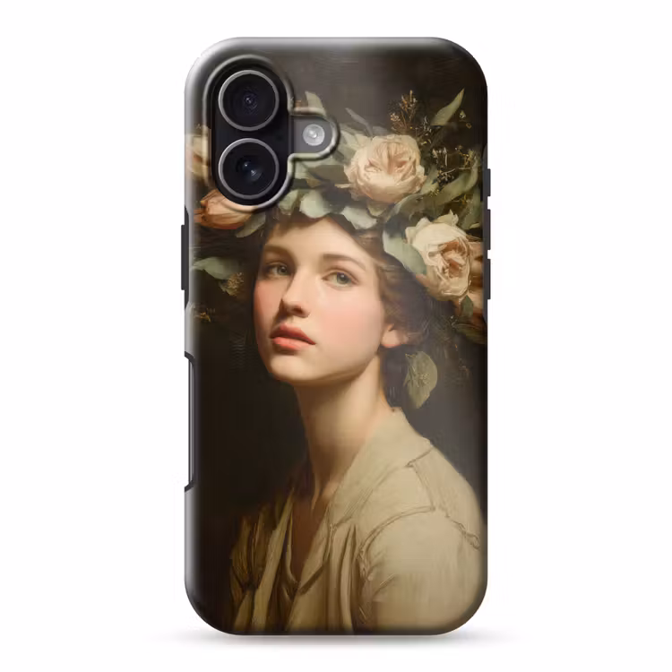 Bloemenstilte - Vrouw - Portret Toughcase MagSafe Apple iPhone 17 klein -3d