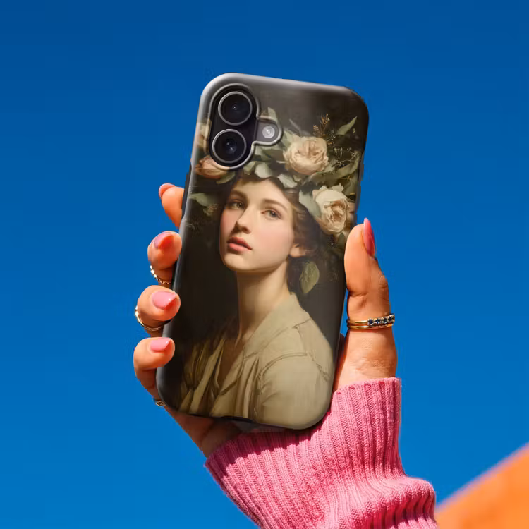 Bloemenstilte - Vrouw - Portret Toughcase MagSafe Apple iPhone 17 klein -Sfeer1V