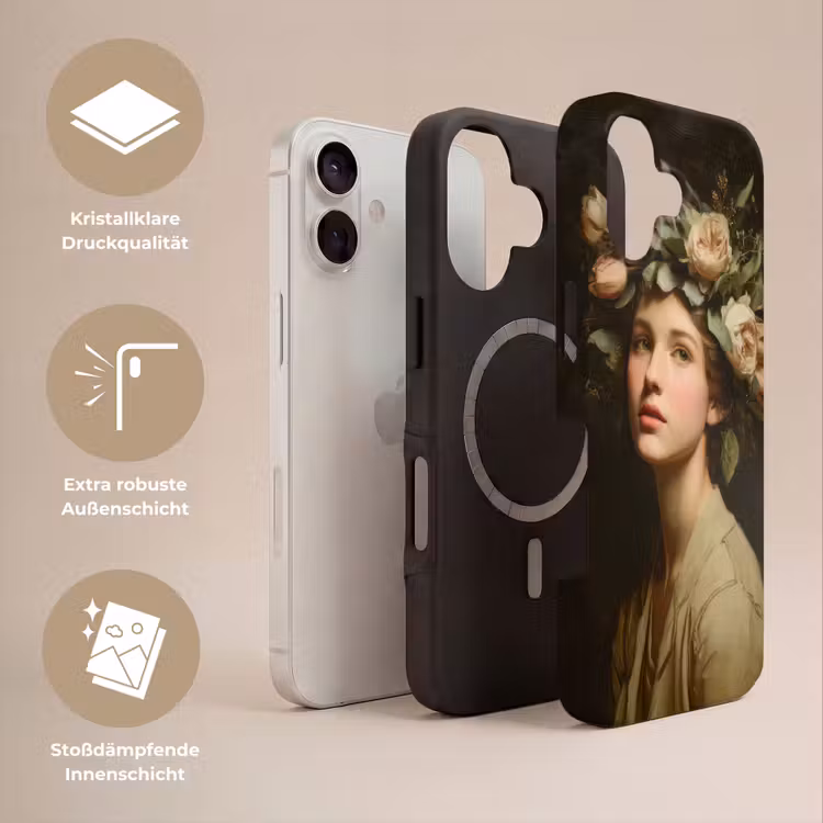 Bloemenstilte - Vrouw - Portret Toughcase MagSafe Apple iPhone 17 klein -USP_Lagen_DE