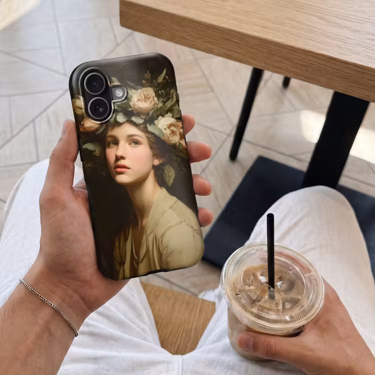 Bloemenstilte - Vrouw - Portret Toughcase MagSafe Apple iPhone 17 klein -Sfeer1M
