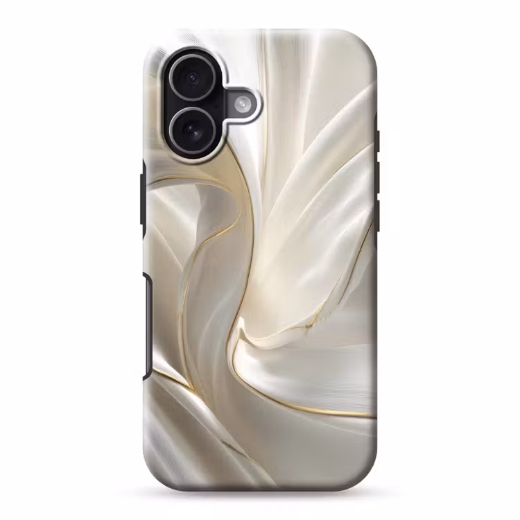 Stof - Plooien - Goud Toughcase MagSafe Apple iPhone 17 klein -3d