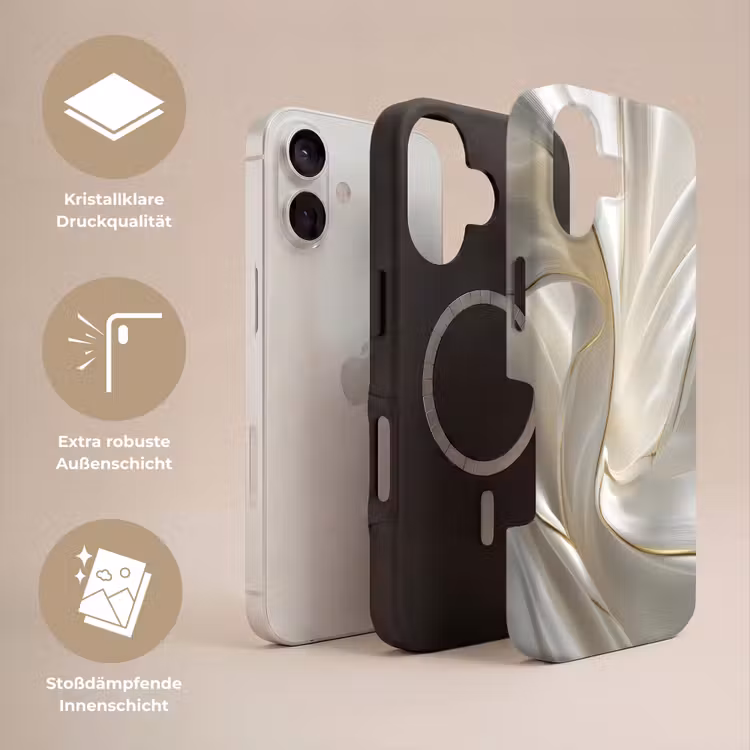 Stof - Plooien - Goud Toughcase MagSafe Apple iPhone 17 klein -USP_Lagen_DE