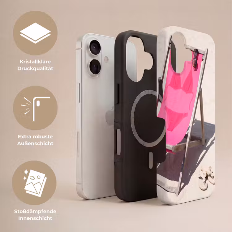 Strand - Ligstoel - Badkleding - Zomer - Roze Toughcase MagSafe Apple iPhone 17 klein -USP_Lagen_DE