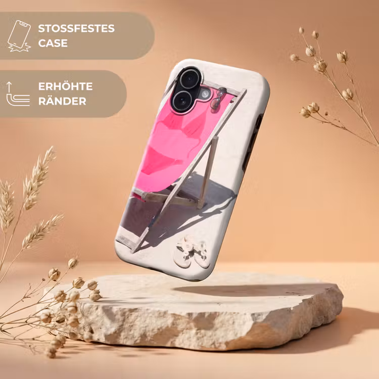 Strand - Ligstoel - Badkleding - Zomer - Roze Toughcase MagSafe Apple iPhone 17 klein -USP_RandenV_DE