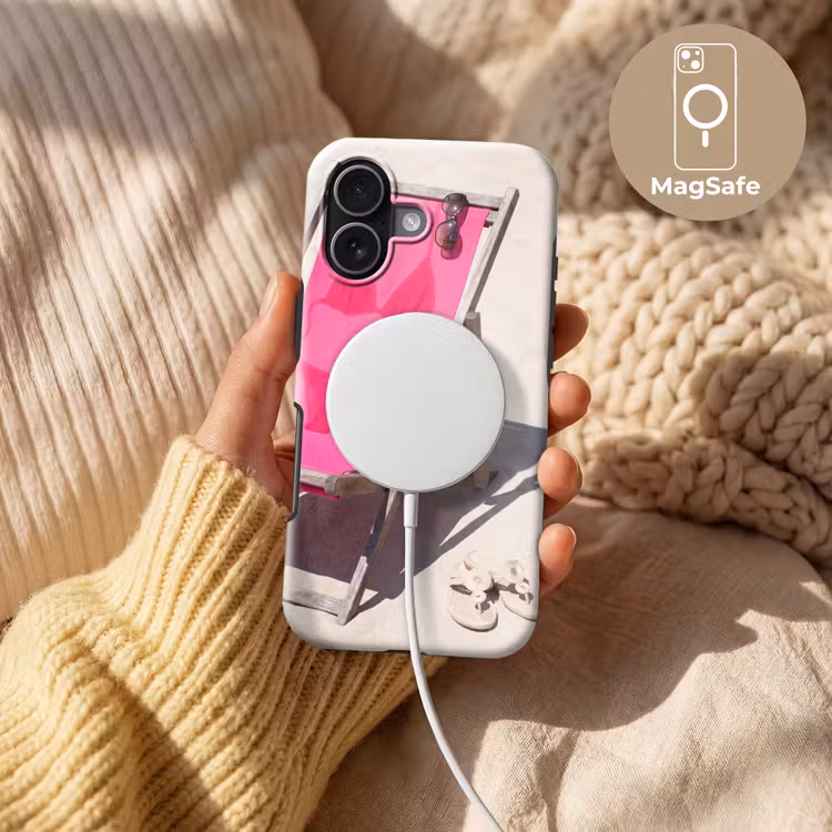 Strand - Ligstoel - Badkleding - Zomer - Roze Toughcase MagSafe Apple iPhone 17 klein -USP_MagsafeV