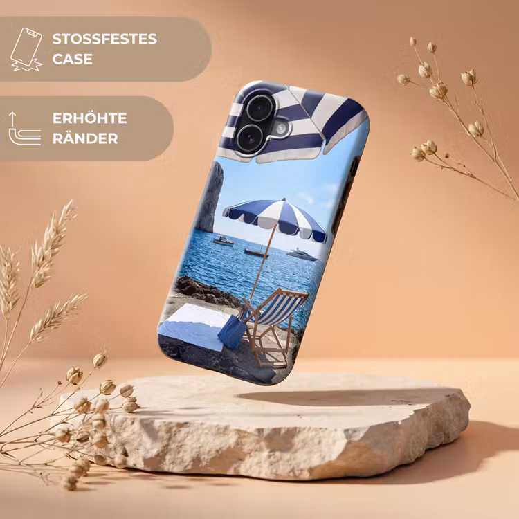 Strand - Ligstoel - Parasol - Zomer - Blauw Toughcase MagSafe Apple iPhone 17 klein -USP_RandenV_DE