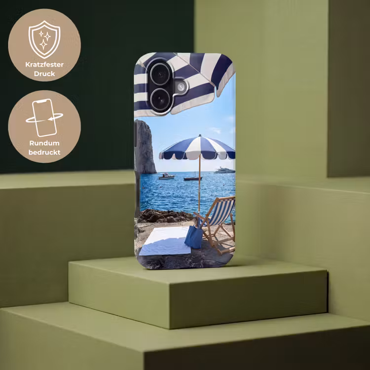 Strand - Ligstoel - Parasol - Zomer - Blauw Toughcase MagSafe Apple iPhone 17 klein -USP_PrintM_DE