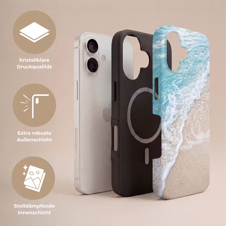 Strand - Zee - Golf - Natuur - Blauw Toughcase MagSafe Apple iPhone 17 klein -USP_Lagen_DE