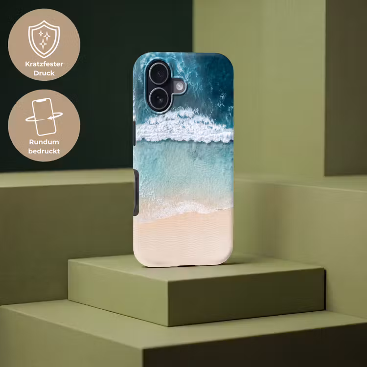 Strand - Zee - Golven - Natuur - Blauw Toughcase MagSafe Apple iPhone 17 klein -USP_PrintM_DE
