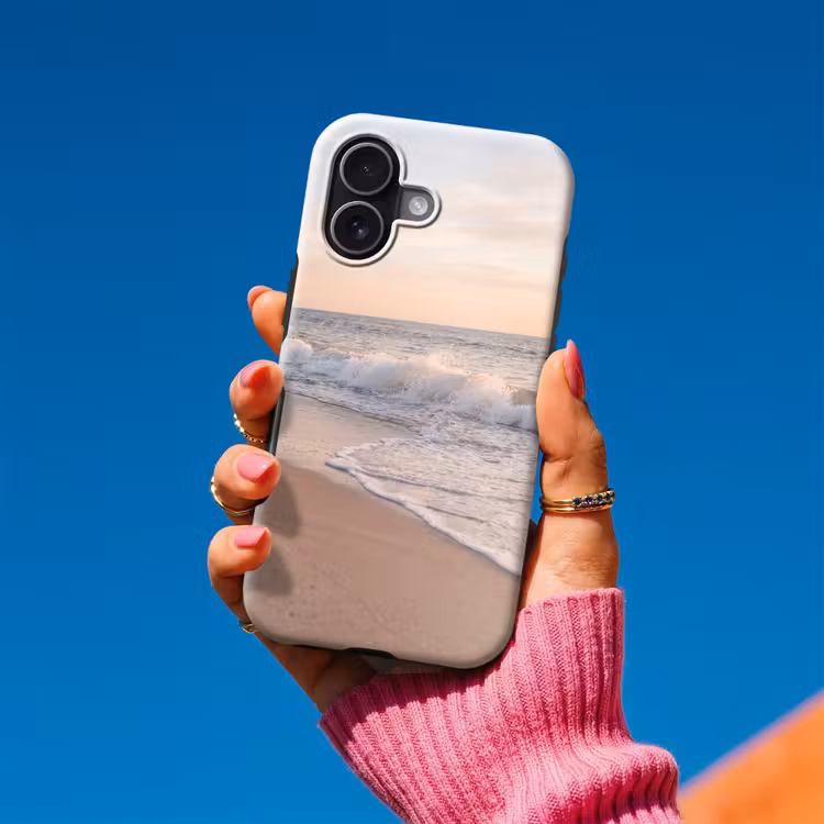 Strand - Zee - Golven - Natuur - Zonsondergang Toughcase MagSafe Apple iPhone 17 klein -Sfeer1V
