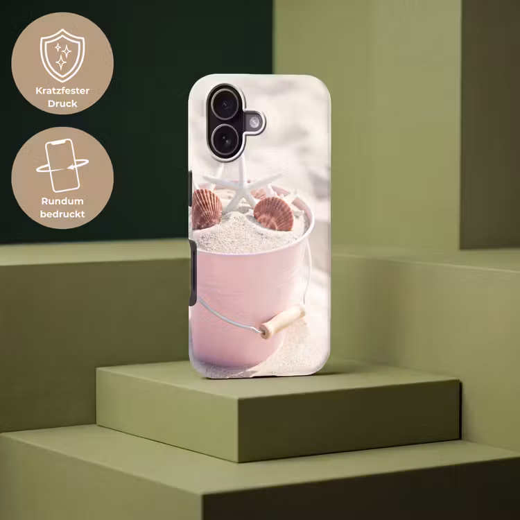 Strand - Schelpen - Zomer - Roze - Decoratie Toughcase MagSafe Apple iPhone 17 klein -USP_PrintM_DE