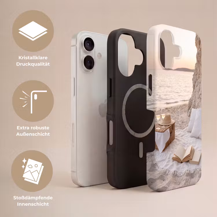 Strand - Picknick - Zonsondergang - Zomer - Natuur Toughcase MagSafe Apple iPhone 17 klein -USP_Lagen_DE