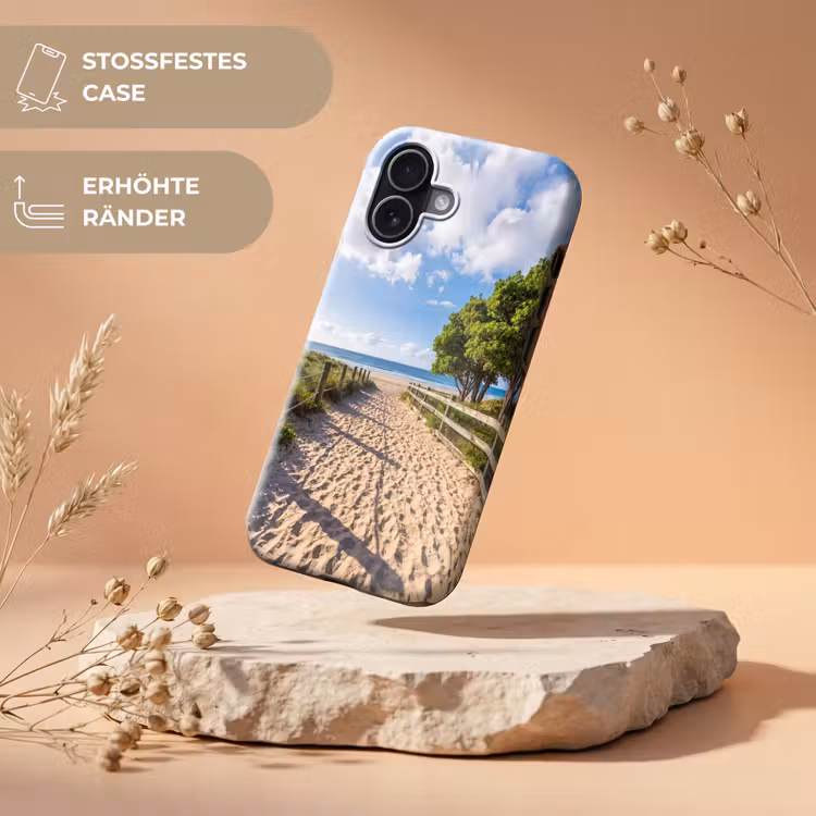 Strand - Zandpad - Oceaan - Natuur Toughcase MagSafe Apple iPhone 17 klein -USP_RandenV_DE