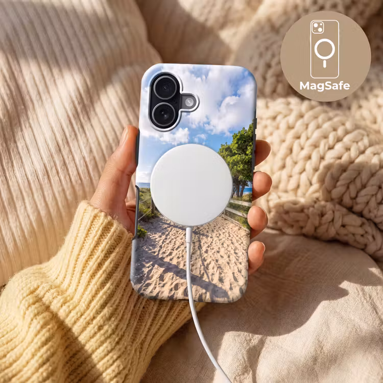 Strand - Zandpad - Oceaan - Natuur Toughcase MagSafe Apple iPhone 17 klein -USP_MagsafeV