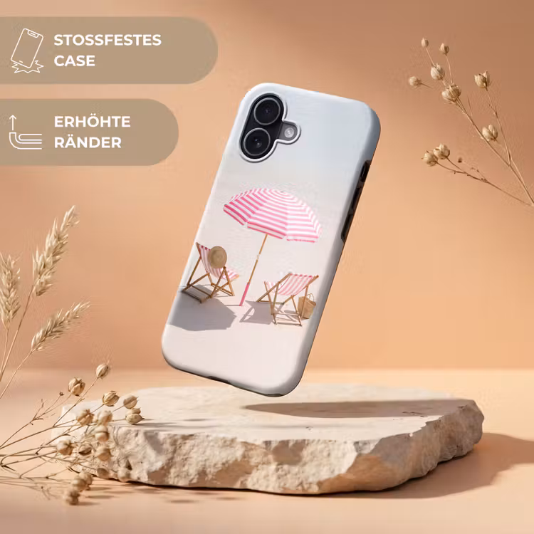 Strand - Parasol - Ligstoel - Zomer - Roze Toughcase MagSafe Apple iPhone 17 klein -USP_RandenV_DE
