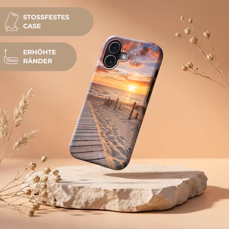 Strand - Zonsondergang - Zee - Natuur - Oranje Toughcase MagSafe Apple iPhone 17 klein -USP_RandenV_DE