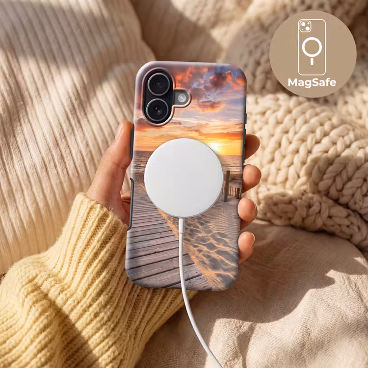 Strand - Zonsondergang - Zee - Natuur - Oranje Toughcase MagSafe Apple iPhone 17 klein -USP_MagsafeV