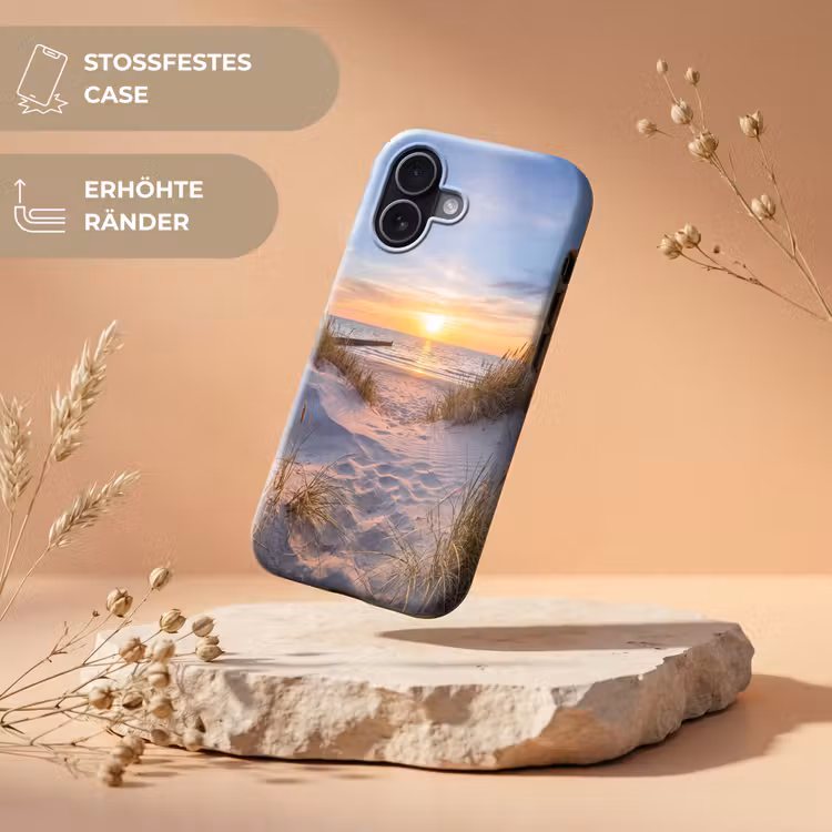 Strand - Zonsondergang - Natuur - Landschap Toughcase MagSafe Apple iPhone 17 klein -USP_RandenV_DE