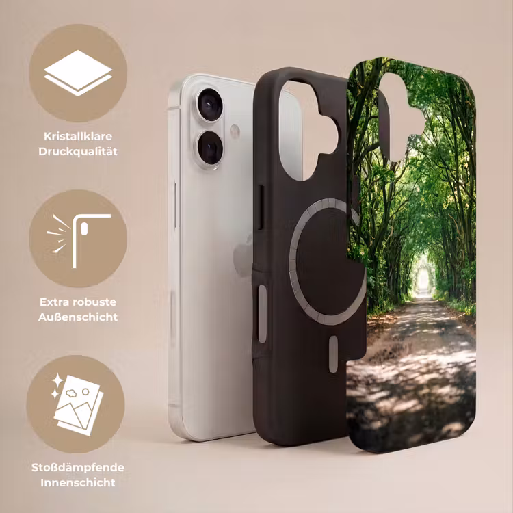 Weg - Bomen - Natuur - Groen Toughcase MagSafe Apple iPhone 17 klein -USP_Lagen_DE