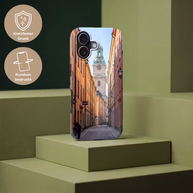 Straat - Klokkentoren - Stad - Architectuur - Historisch Toughcase MagSafe Apple iPhone 17 klein -USP_PrintM_DE
