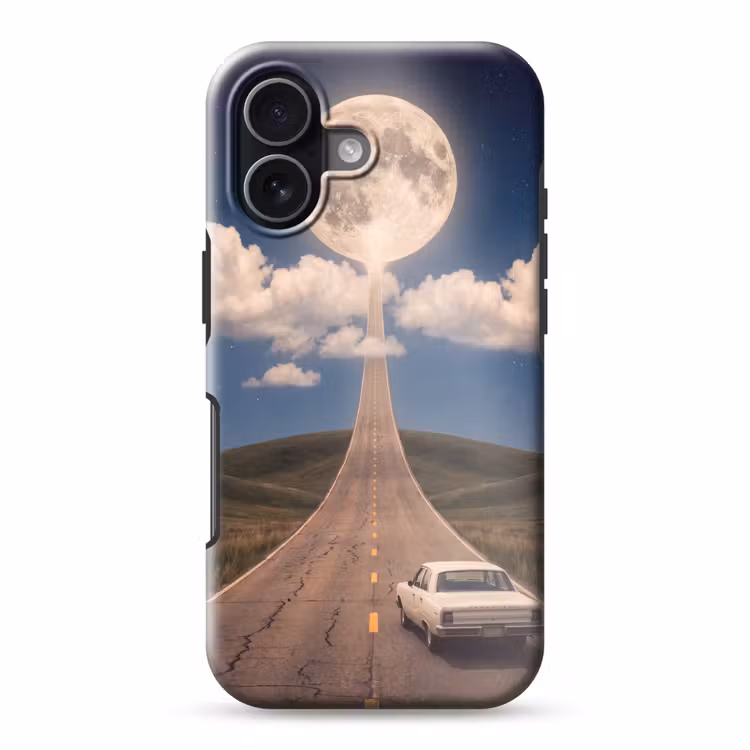 Handyhülle Toughcase - Straße – Mond – Nacht - Weg - Maan - Nacht Toughcase MagSafe Apple iPhone 17 klein