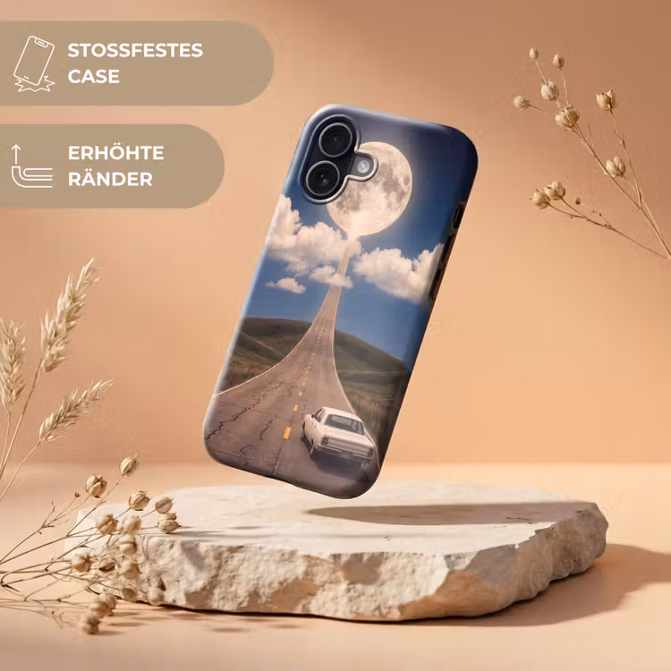 Handyhülle Toughcase - Straße – Mond – Nacht - Weg - Maan - Nacht Toughcase MagSafe Apple iPhone 17 klein