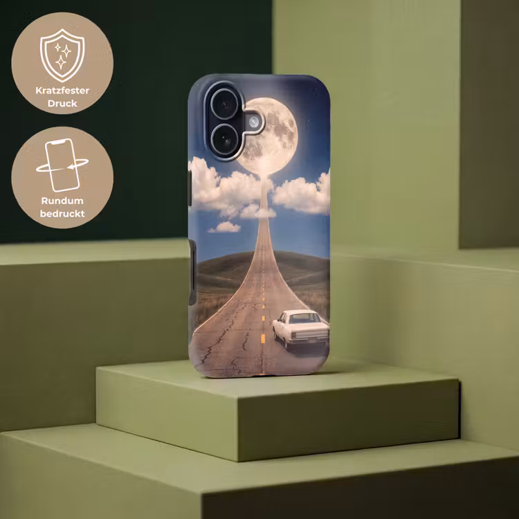 Handyhülle Toughcase - Straße – Mond – Nacht - Weg - Maan - Nacht Toughcase MagSafe Apple iPhone 17 klein