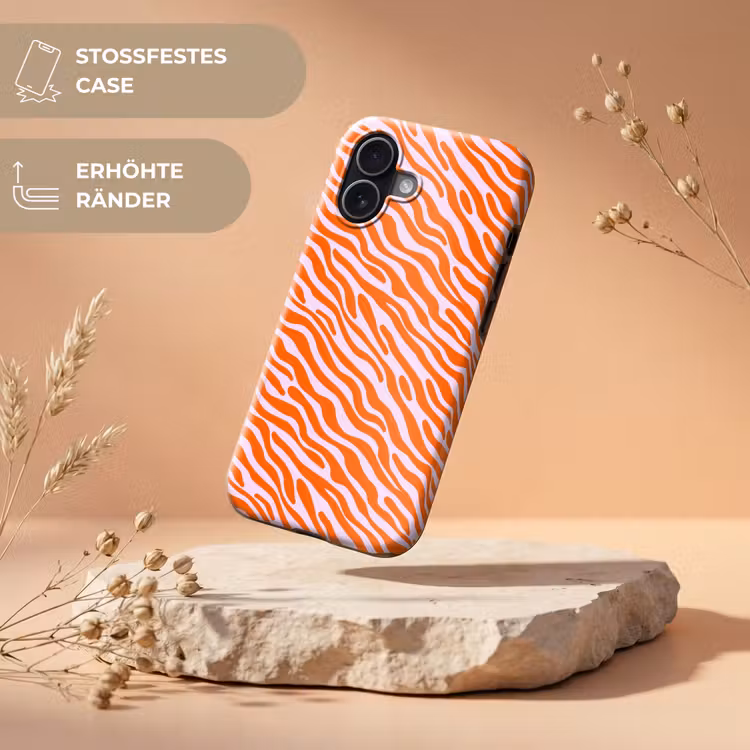 Strepen - Dynamisch - Oranje Toughcase MagSafe Apple iPhone 17 klein 1017 -USP_RandenV_DE