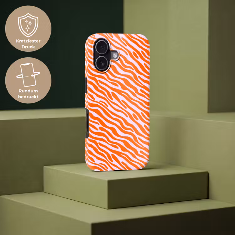 Strepen - Dynamisch - Oranje Toughcase MagSafe Apple iPhone 17 klein 1017 -USP_PrintM_DE