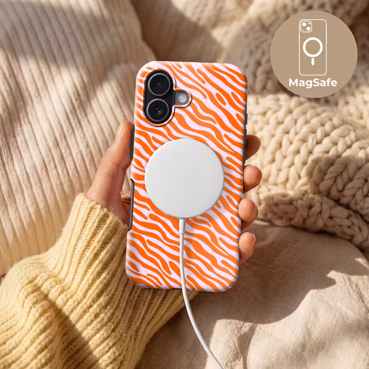 Strepen - Dynamisch - Oranje Toughcase MagSafe Apple iPhone 17 klein 1017 -USP_MagsafeV