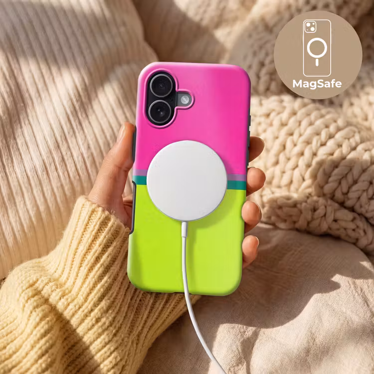 Strepen - Modern - Kleurrijk Toughcase MagSafe Apple iPhone 17 klein -USP_MagsafeV