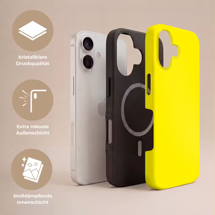 Sunshine - Glow - Geel Toughcase MagSafe Apple iPhone 17 klein 1017 -USP_Lagen_DE