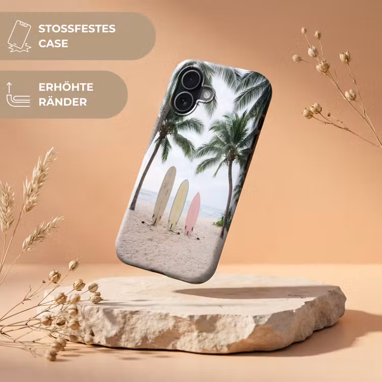 Surfboard - Palmbomen - Kleurrijk Toughcase MagSafe Apple iPhone 17 klein -USP_RandenV_DE