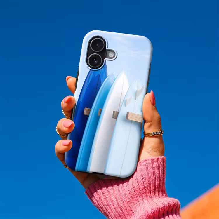 Surfplank - Strand - Zomer - Blauw - Water Toughcase MagSafe Apple iPhone 17 klein -Sfeer1V