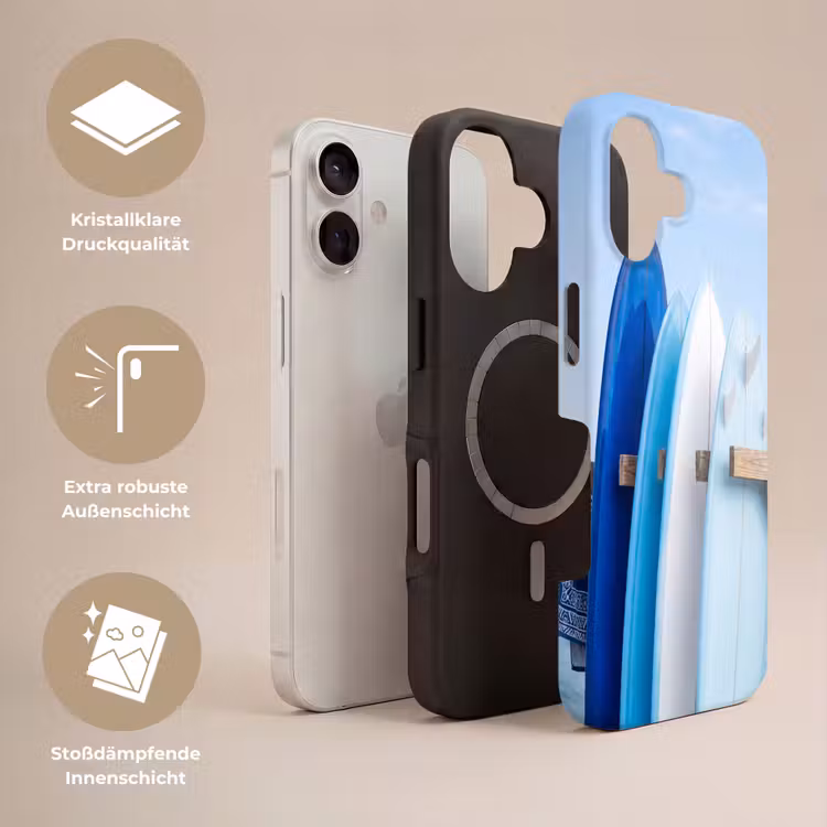 Surfplank - Strand - Zomer - Blauw - Water Toughcase MagSafe Apple iPhone 17 klein -USP_Lagen_DE